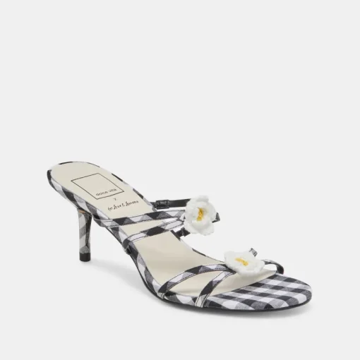BETE HEELS BLACK WHITE GINGHAM