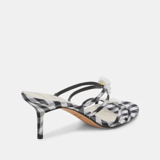 BETE HEELS BLACK WHITE GINGHAM