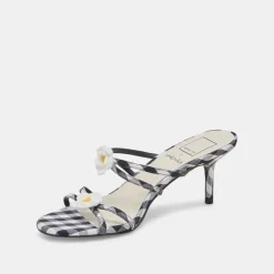 BETE HEELS BLACK WHITE GINGHAM