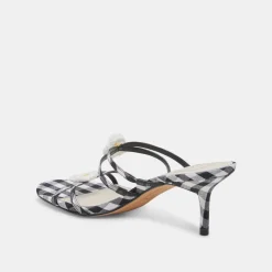 BETE HEELS BLACK WHITE GINGHAM