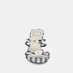 BETE HEELS BLACK WHITE GINGHAM