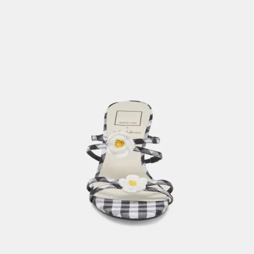 BETE HEELS BLACK WHITE GINGHAM