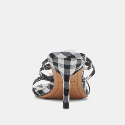 BETE HEELS BLACK WHITE GINGHAM