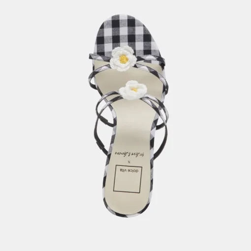 BETE HEELS BLACK WHITE GINGHAM