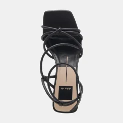 BEV HEELS BLACK LEATHER