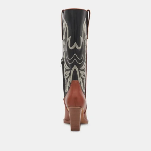 BLANCH BOOTS BROWN BLACK LEATHER