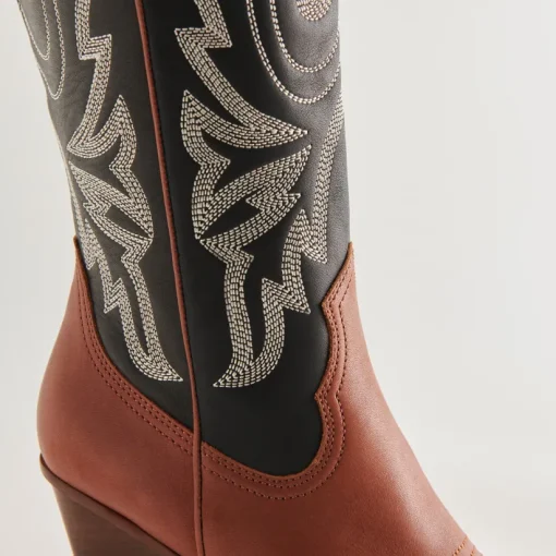 BLANCH BOOTS BROWN BLACK LEATHER