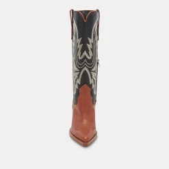 BLANCH BOOTS BROWN BLACK LEATHER