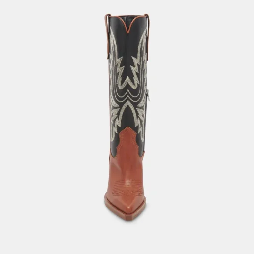 BLANCH BOOTS BROWN BLACK LEATHER