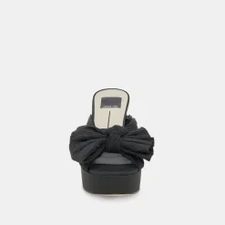 BLARE HEELS ONYX SATIN