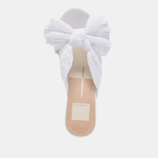 BLARE HEELS WHITE SATIN