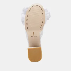 BLARE HEELS WHITE SATIN