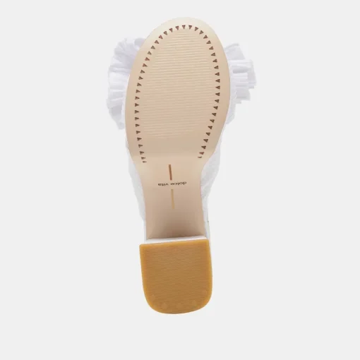 BLARE HEELS WHITE SATIN