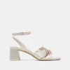 BRENNA HEELS IVORY SATIN