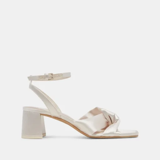 BRENNA HEELS IVORY SATIN