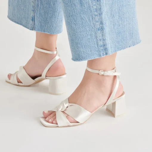BRENNA HEELS IVORY SATIN