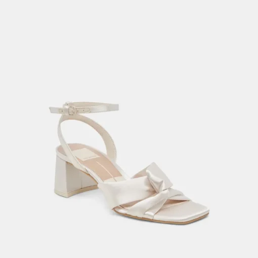 BRENNA HEELS IVORY SATIN
