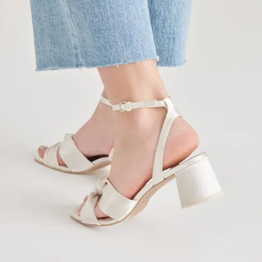 BRENNA HEELS IVORY SATIN