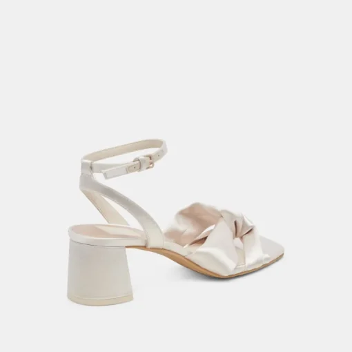 BRENNA HEELS IVORY SATIN