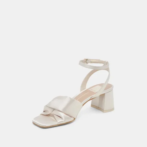 BRENNA HEELS IVORY SATIN