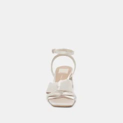 BRENNA HEELS IVORY SATIN
