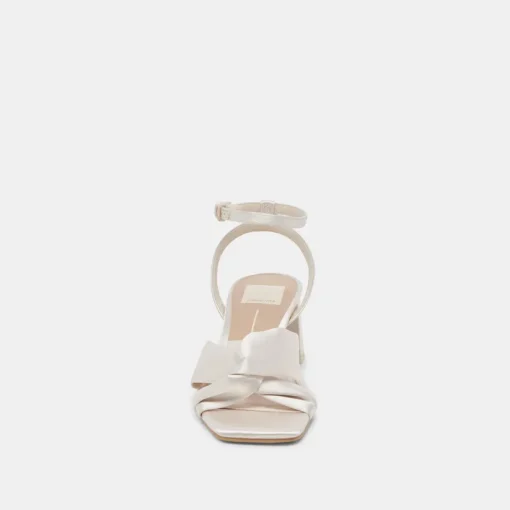 BRENNA HEELS IVORY SATIN