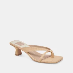 BREVEL HEELS NATURAL RAFFIA