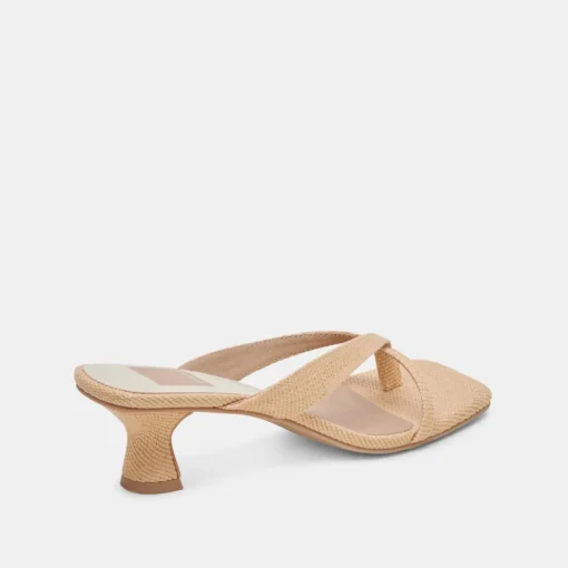 BREVEL HEELS NATURAL RAFFIA