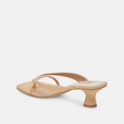 BREVEL HEELS NATURAL RAFFIA