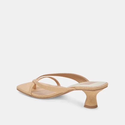BREVEL HEELS NATURAL RAFFIA