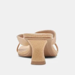 BREVEL HEELS NATURAL RAFFIA