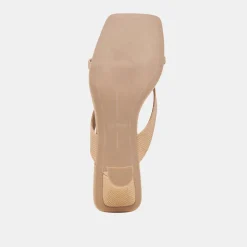 BREVEL HEELS NATURAL RAFFIA