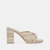 BRILAH HEELS NATURAL MULTI WOVEN