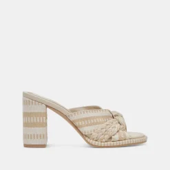 BRILAH HEELS NATURAL MULTI WOVEN