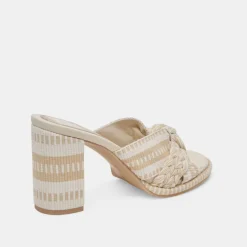 BRILAH HEELS NATURAL MULTI WOVEN