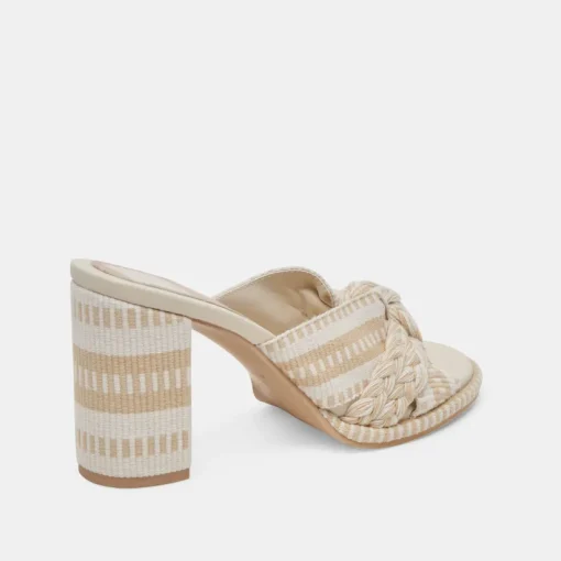 BRILAH HEELS NATURAL MULTI WOVEN