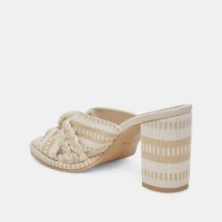BRILAH HEELS NATURAL MULTI WOVEN