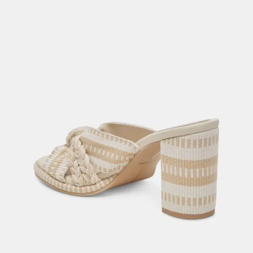 BRILAH HEELS NATURAL MULTI WOVEN