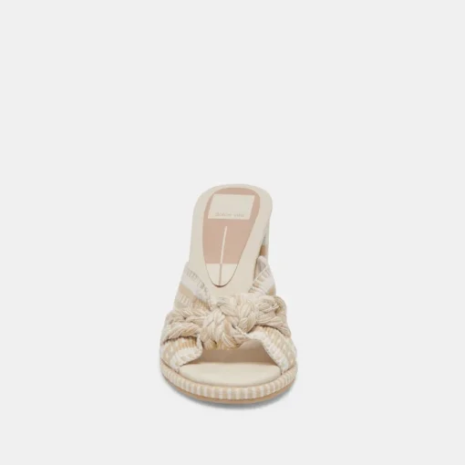BRILAH HEELS NATURAL MULTI WOVEN