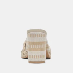 BRILAH HEELS NATURAL MULTI WOVEN