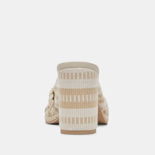 BRILAH HEELS NATURAL MULTI WOVEN