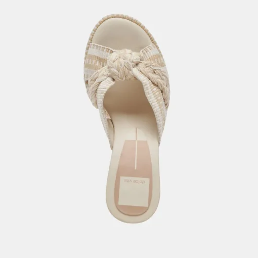 BRILAH HEELS NATURAL MULTI WOVEN