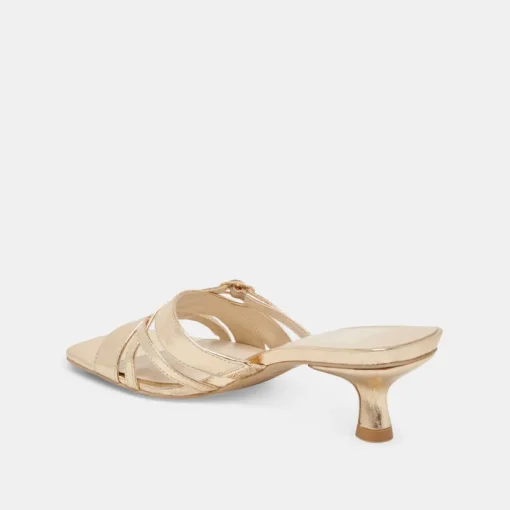 BRYANT HEELS GOLD DISTRESSED LEATHER