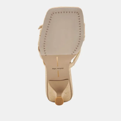 BRYANT HEELS NATURAL WOVEN RAFFIA