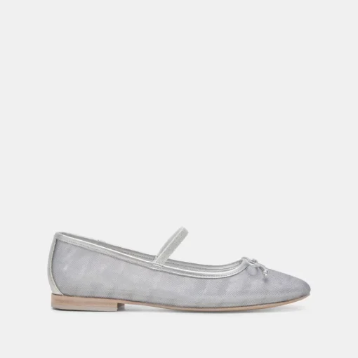 CADEL BALLET FLATS SILVER MESH