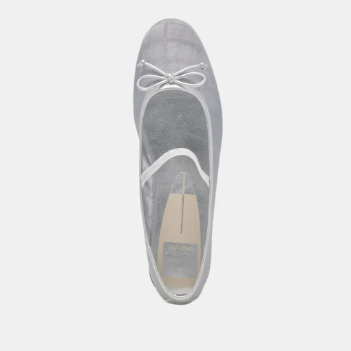 CADEL BALLET FLATS SILVER MESH