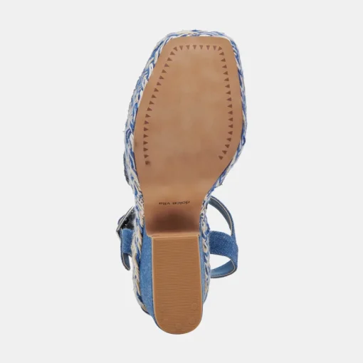 CALE HEELS BLUE DENIM