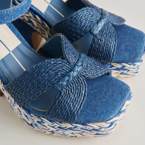 CALE HEELS BLUE DENIM