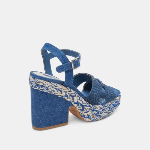 CALE HEELS BLUE DENIM