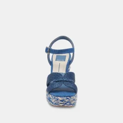 CALE HEELS BLUE DENIM